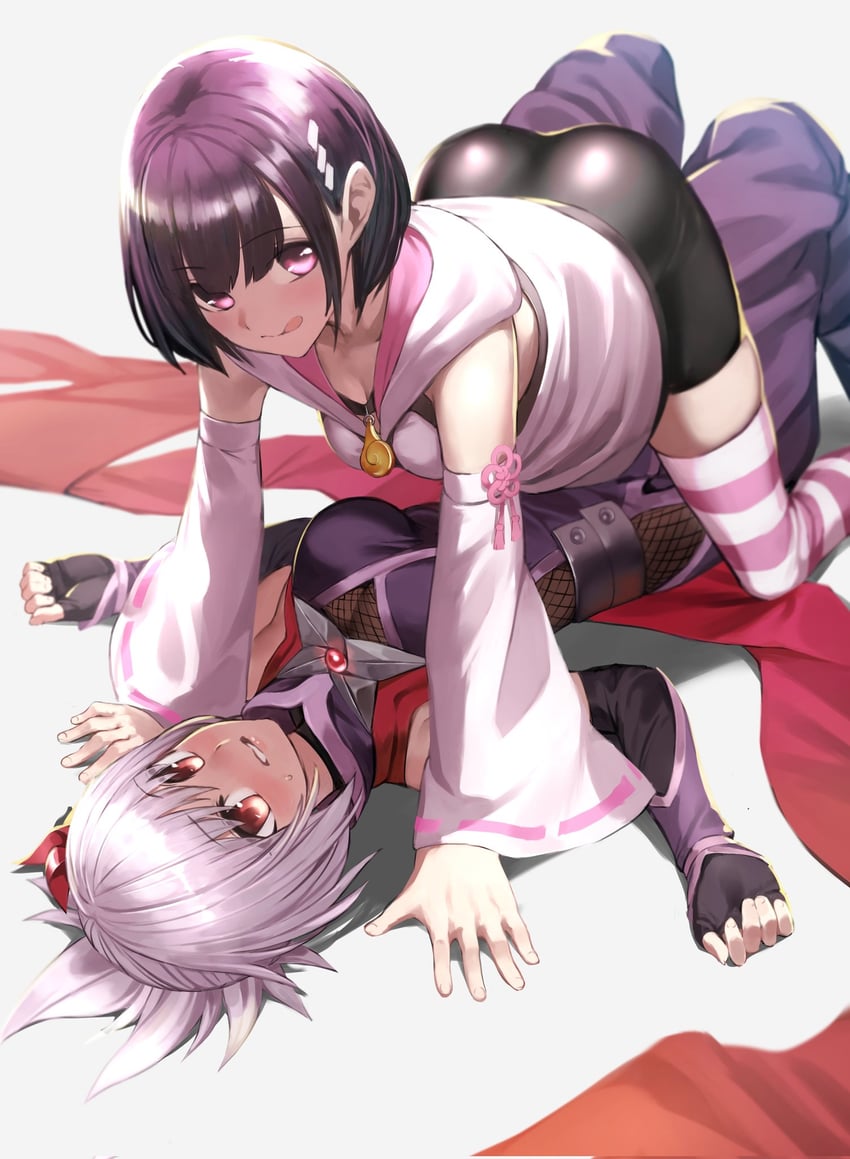 kazamaki matsuri and kanade suzu (ayakashi triangle) drawn by chorogon