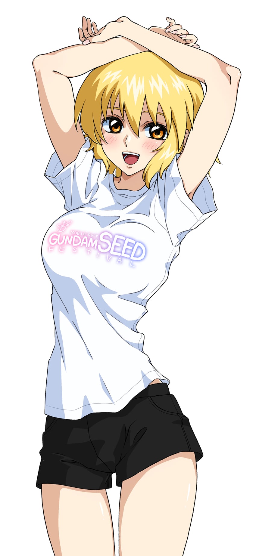 cagalli yula athha (gundam and 1 more) drawn by saeka