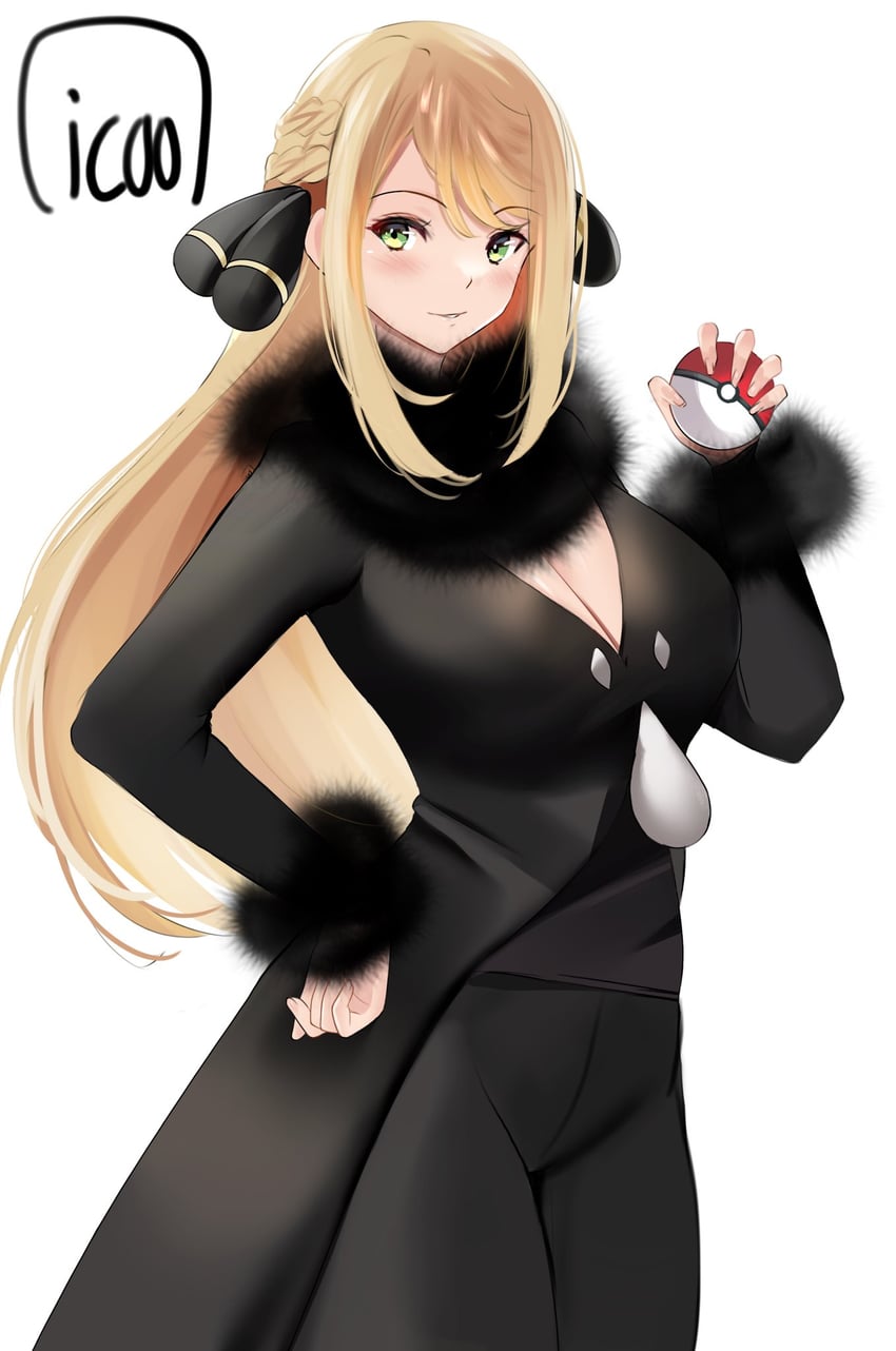 cynthia and klaudia valentz (pokemon and 4 more) drawn by icoo