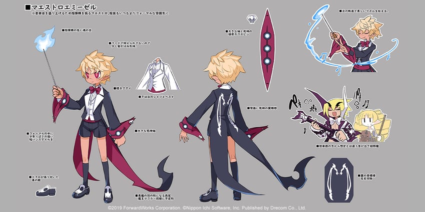 archer, akutare, and emizel (disgaea and 1 more) drawn by harada_takehito