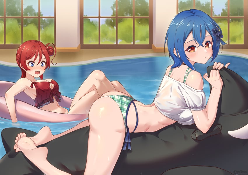 wakana shiki and yoneme mei (love live! and 1 more) drawn by yzlkun
