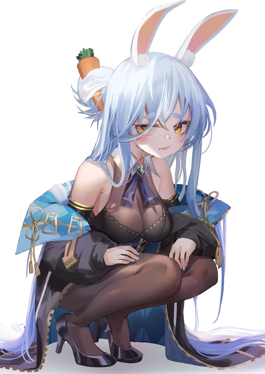 houshou marine and usada pekora (hololive) drawn by fuyouchu
