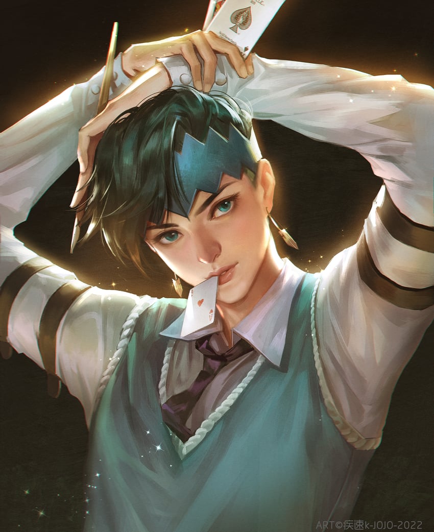 kishibe rohan (jojo no kimyou na bouken and 2 more) drawn by kdash