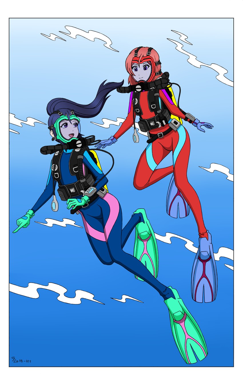 nishikino maki and matsuura kanan (love live! and 2 more) drawn by shoxxe
