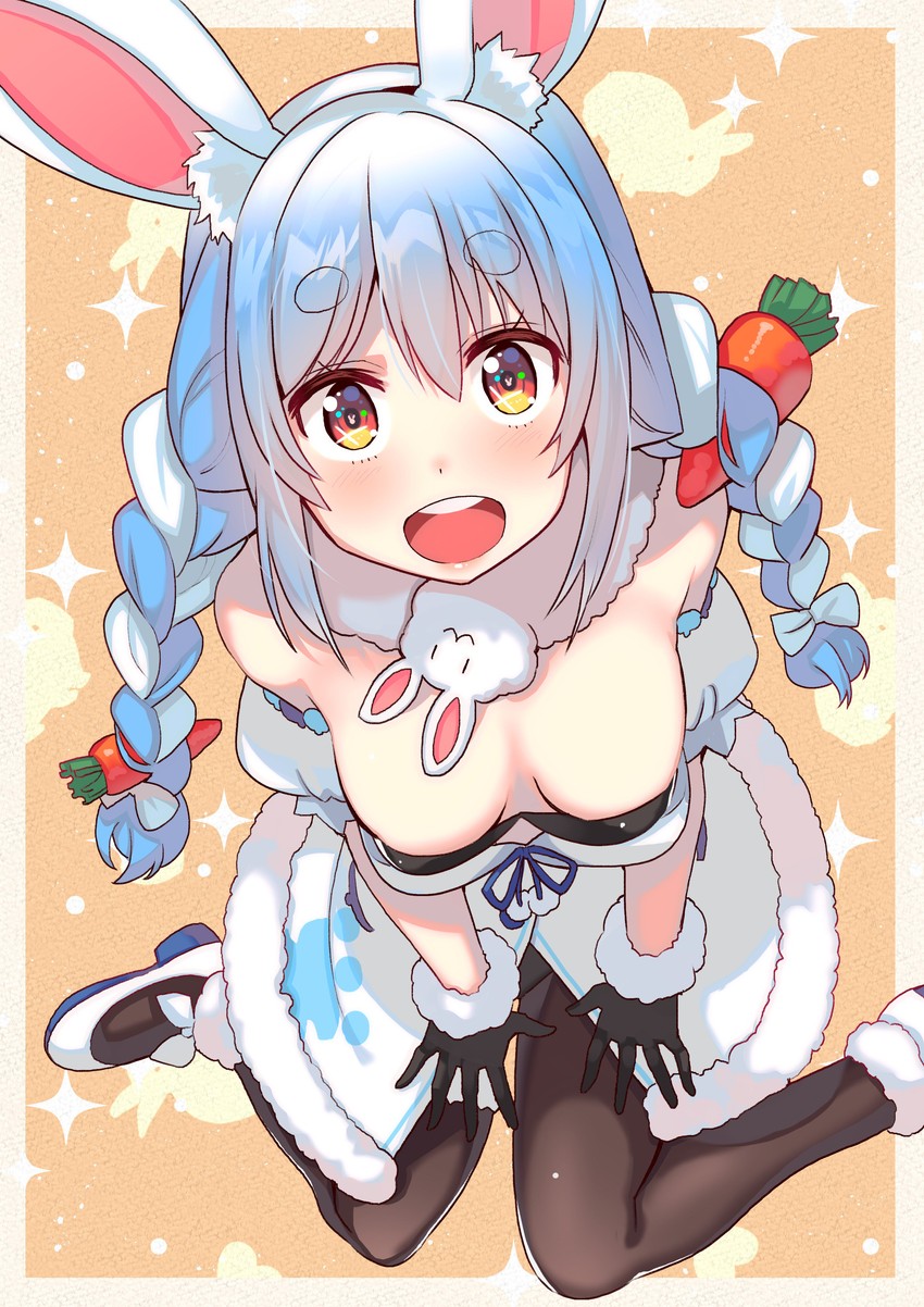 usada pekora and don-chan (hololive) drawn by tonarikeru