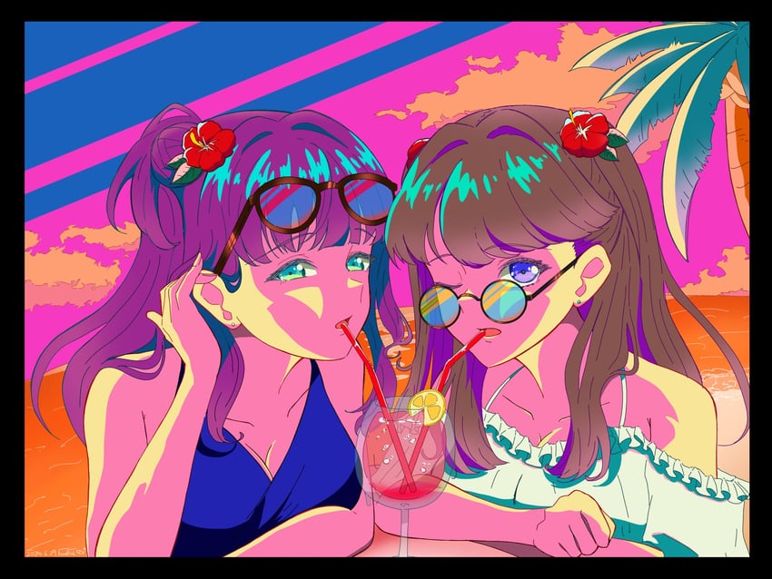 fujishima megumi and otomune kozue (love live! and 1 more) drawn by freshfish