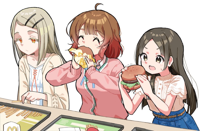 shinosawa hiro, hanami ume, and kuramoto china (idolmaster and 1 more) drawn by chipushishi
