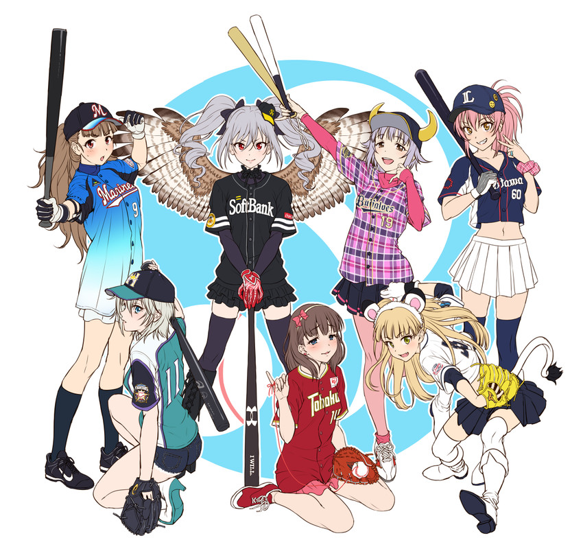 jougasaki mika, kanzaki ranko, koshimizu sachiko, anastasia, jougasaki rika, and 2 more (idolmaster and 7 more) drawn by nigou