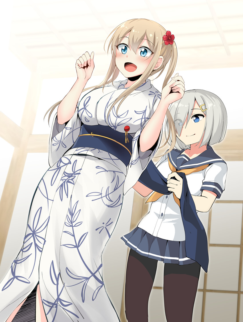 hamakaze and graf zeppelin (kantai collection) drawn by ijima_yuu