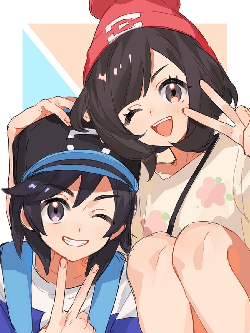 selene and elio (pokemon and 1 more) drawn by fua1heyvot4ifsr