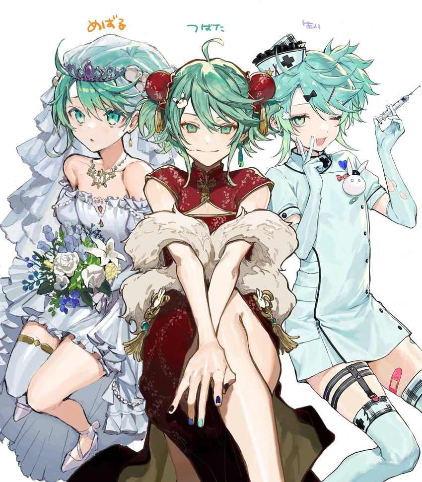 kagami kira (holostars) drawn by mebaru, namakawa, and nozaki_tsubata