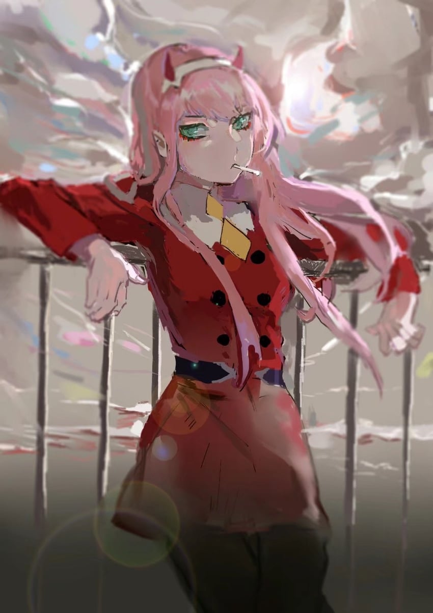 zero two (darling in the franxx) drawn by bulubulu_(7441513)