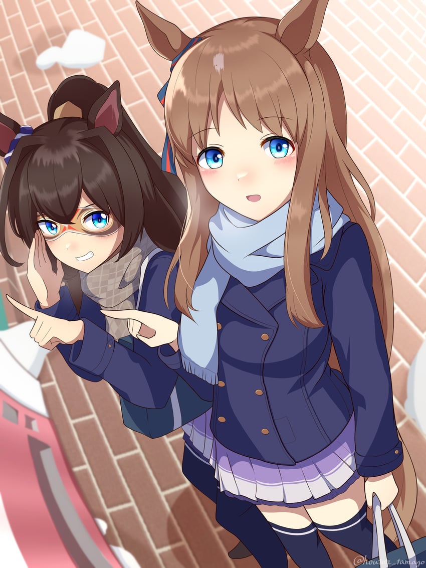 grass wonder and el condor pasa (umamusume) drawn by houton_tamago