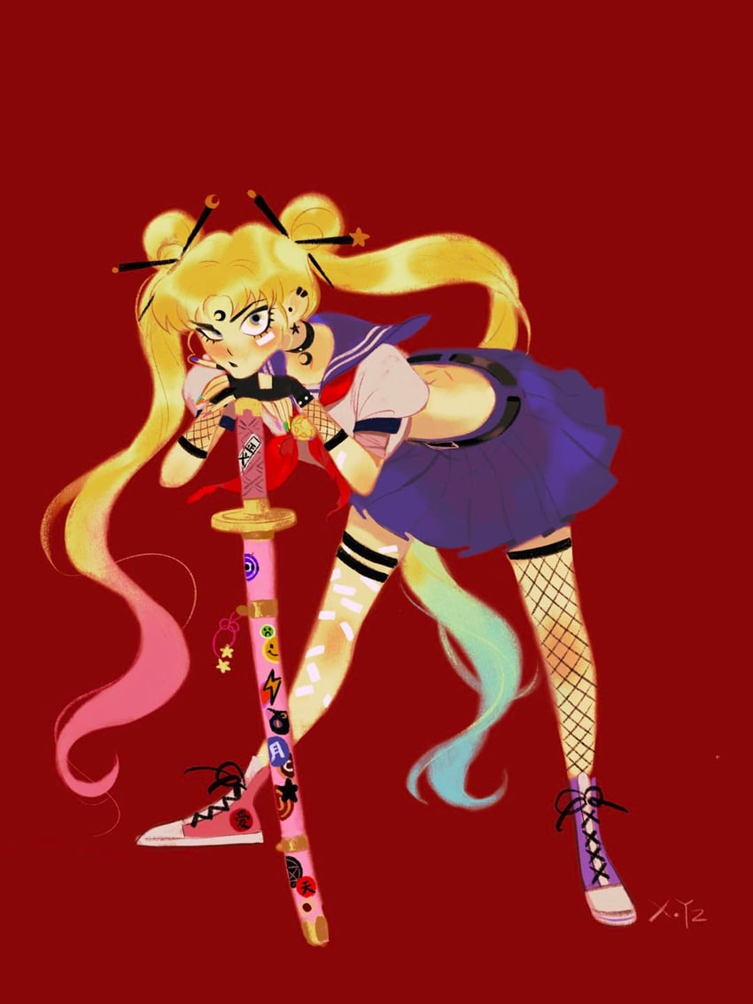 tsukino usagi (bishoujo senshi sailor moon) drawn by kiddo_hah