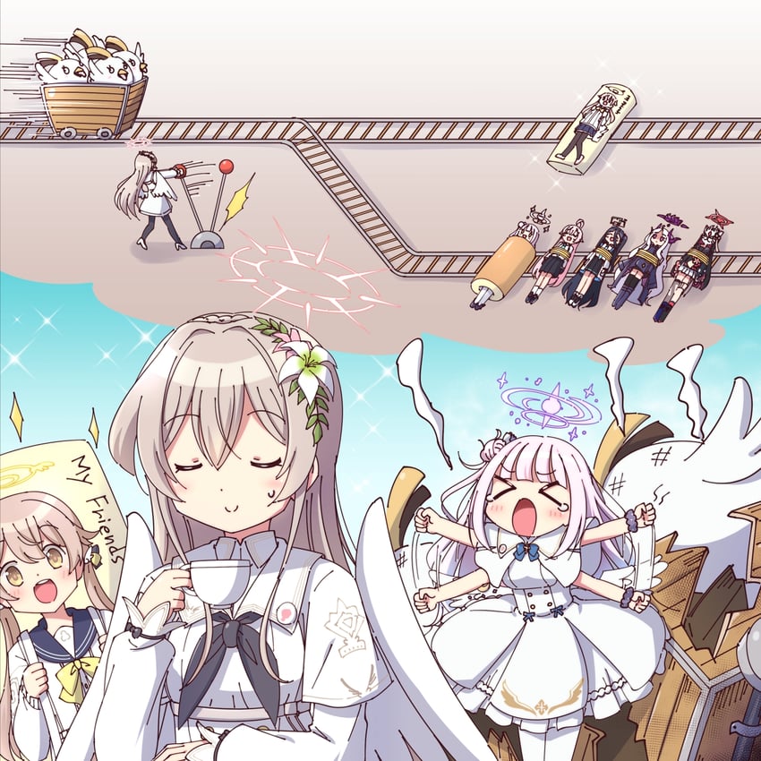 hina, hoshino, mika, aris, hifumi, and 3 more (blue archive) drawn by na!_(na'mr)