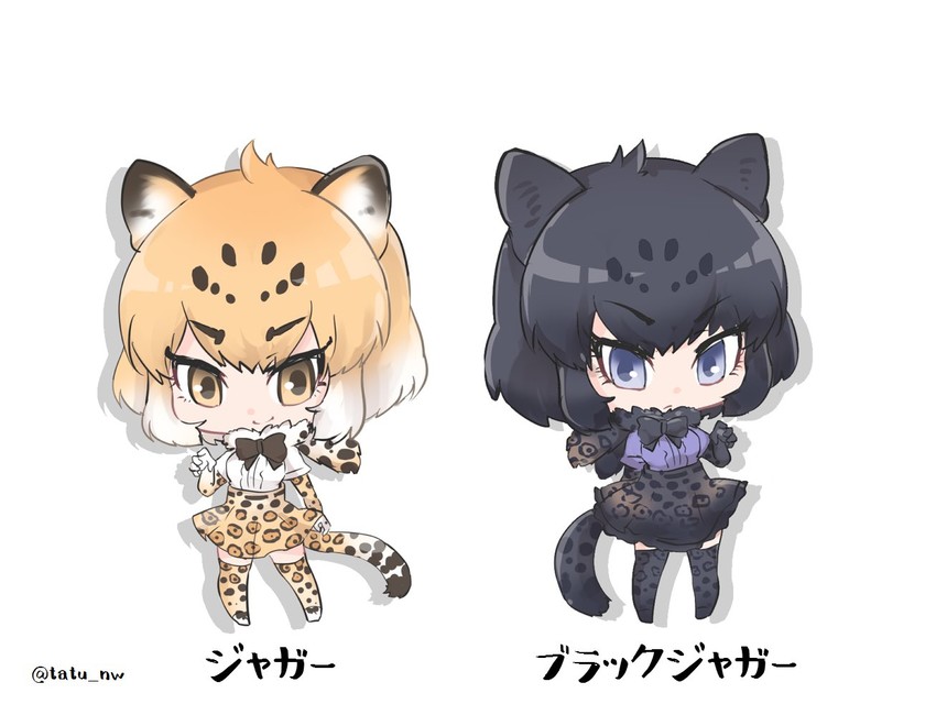 jaguar and black jaguar (kemono friends) drawn by tatsuno_newo