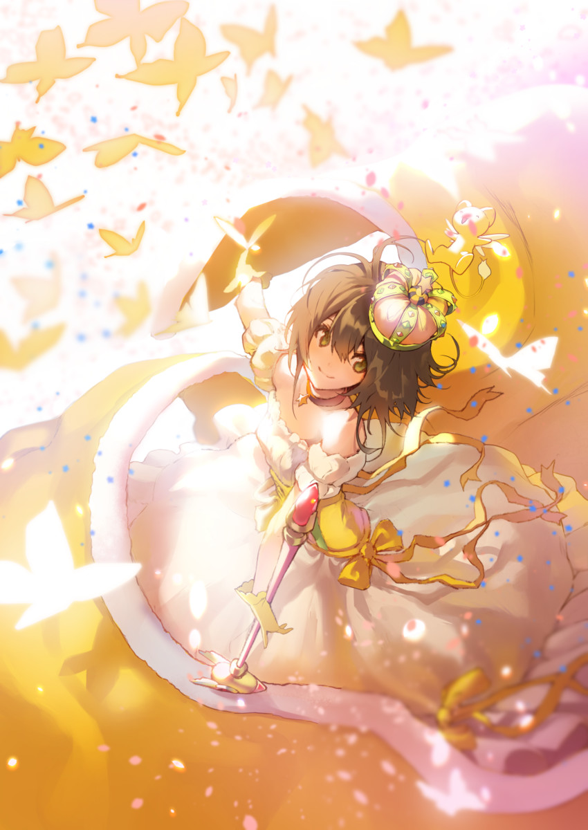 kinomoto sakura and kero (cardcaptor sakura) drawn by leenim