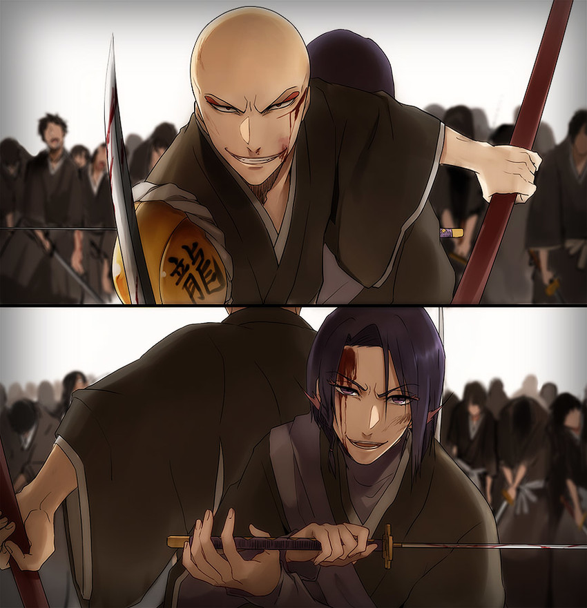 madarame ikkaku and ayasegawa yumichika (bleach and 1 more) drawn by yukin_(es)