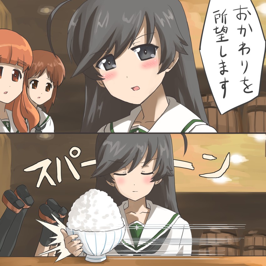 nishizumi miho, takebe saori, and isuzu hana (girls und panzer and 1 more) drawn by tweela