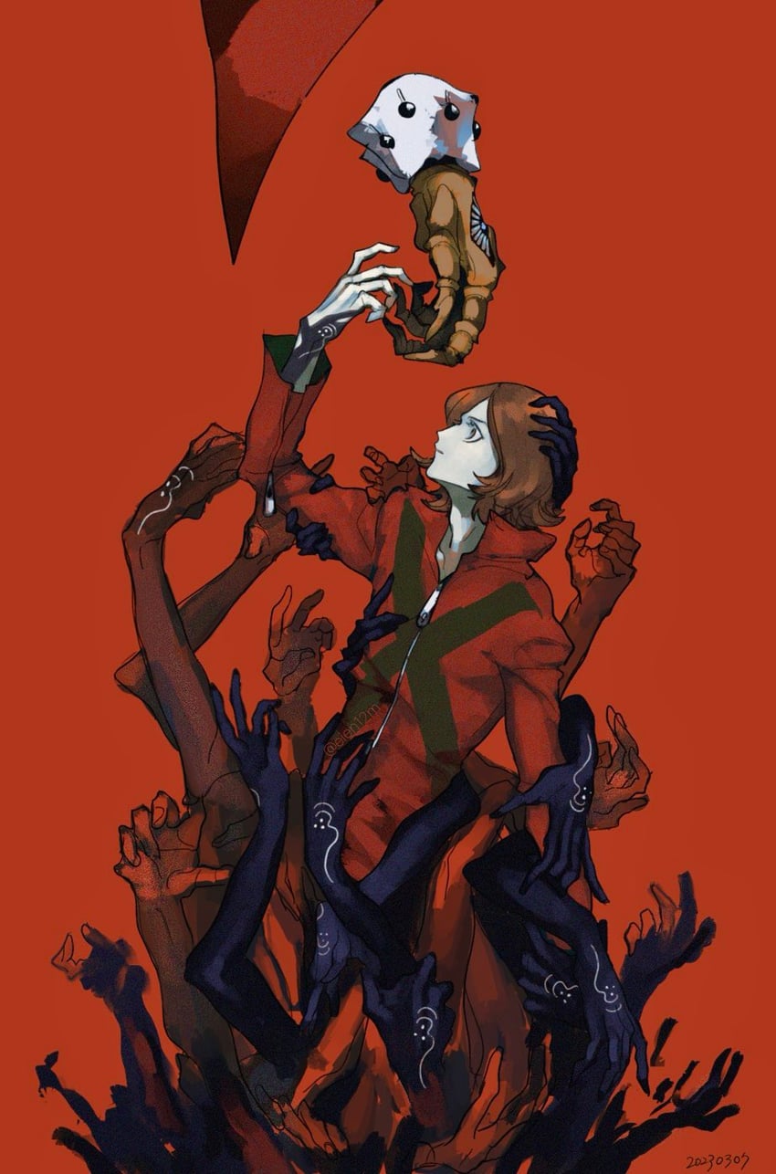 suou tatsuya (persona and 1 more) drawn by eien12m