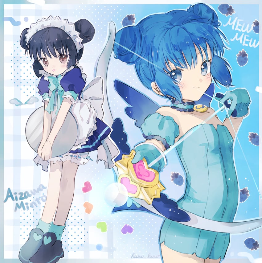 aizawa mint and mew mint (tokyo mew mew) drawn by hano_luno