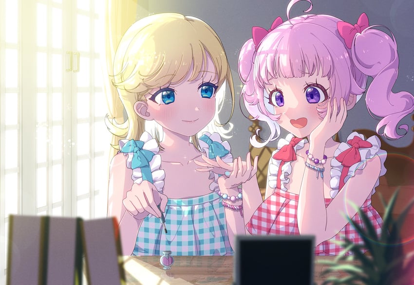 aozora himari and hoshikawa mitsuki (pretty series and 1 more) drawn by moukinui