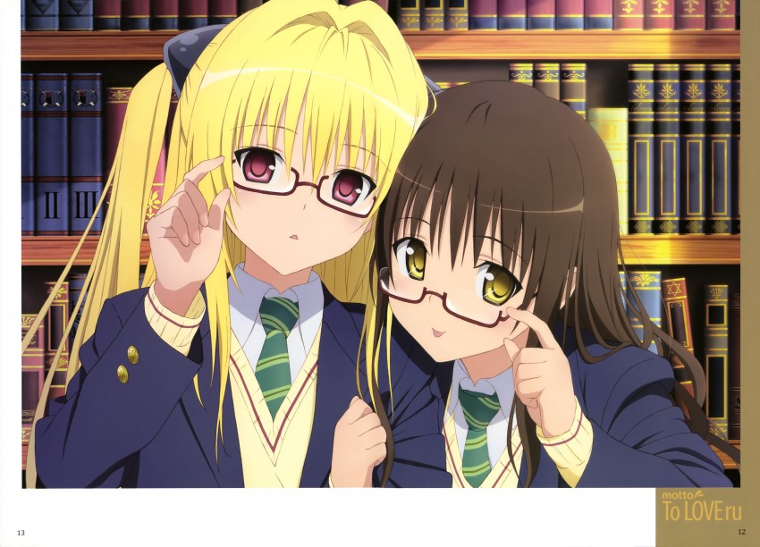 konjiki no yami and yuuki mikan (to love-ru) drawn by yabuki_kentarou