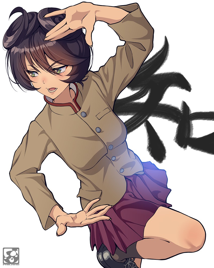 hosomi shizuko (girls und panzer and 1 more) drawn by pairan