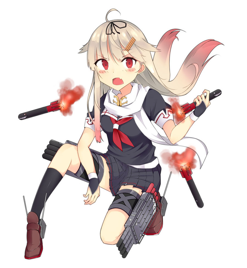 yuudachi and yuudachi kai ni (kantai collection) drawn by ainvy_(envieout)