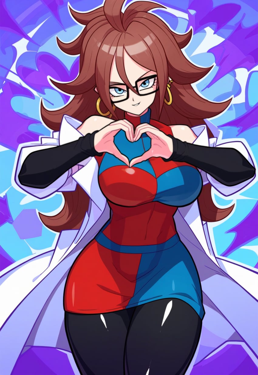 android 21 (dragon ball and 1 more) drawn by kirihyara