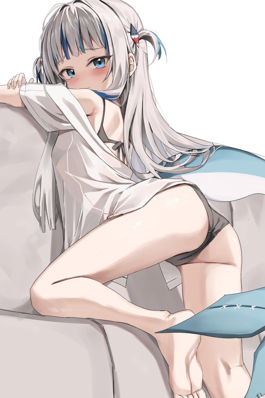 gawr gura (hololive and 1 more) drawn by scarlet_(wv0102)