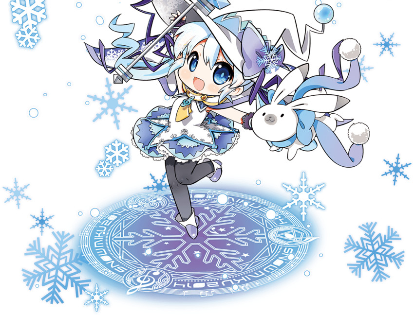 hatsune miku, yuki miku, and rabbit yukine (vocaloid and 1 more) drawn by mao_yu