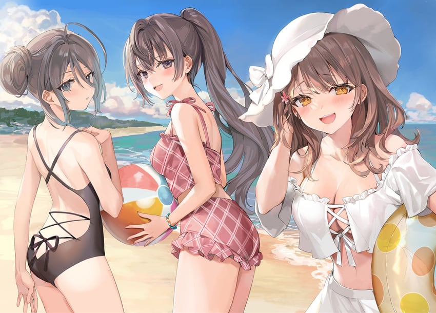 suou yuki, mariya mikhailovna kujou, and kimishima ayano (tokidoki bosotto roshia-go de dereru tonari no alya-san) drawn by momoko_(momopoco)