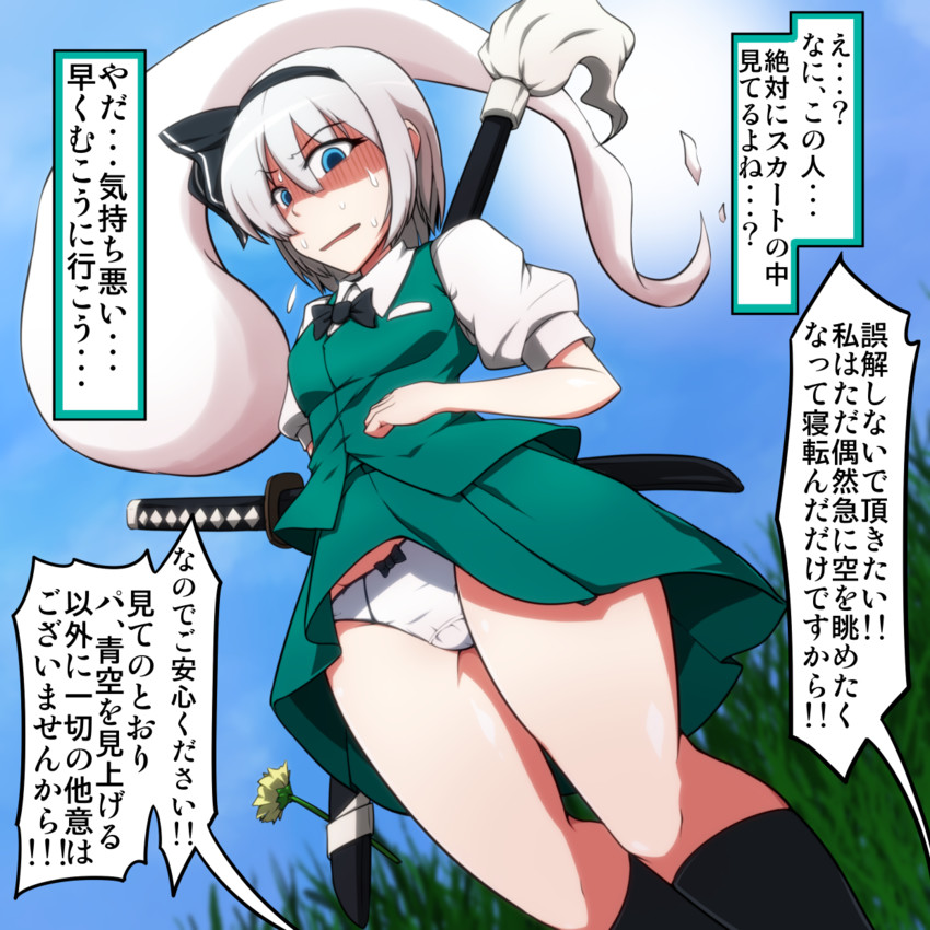 konpaku youmu (touhou) drawn by midori_niku
