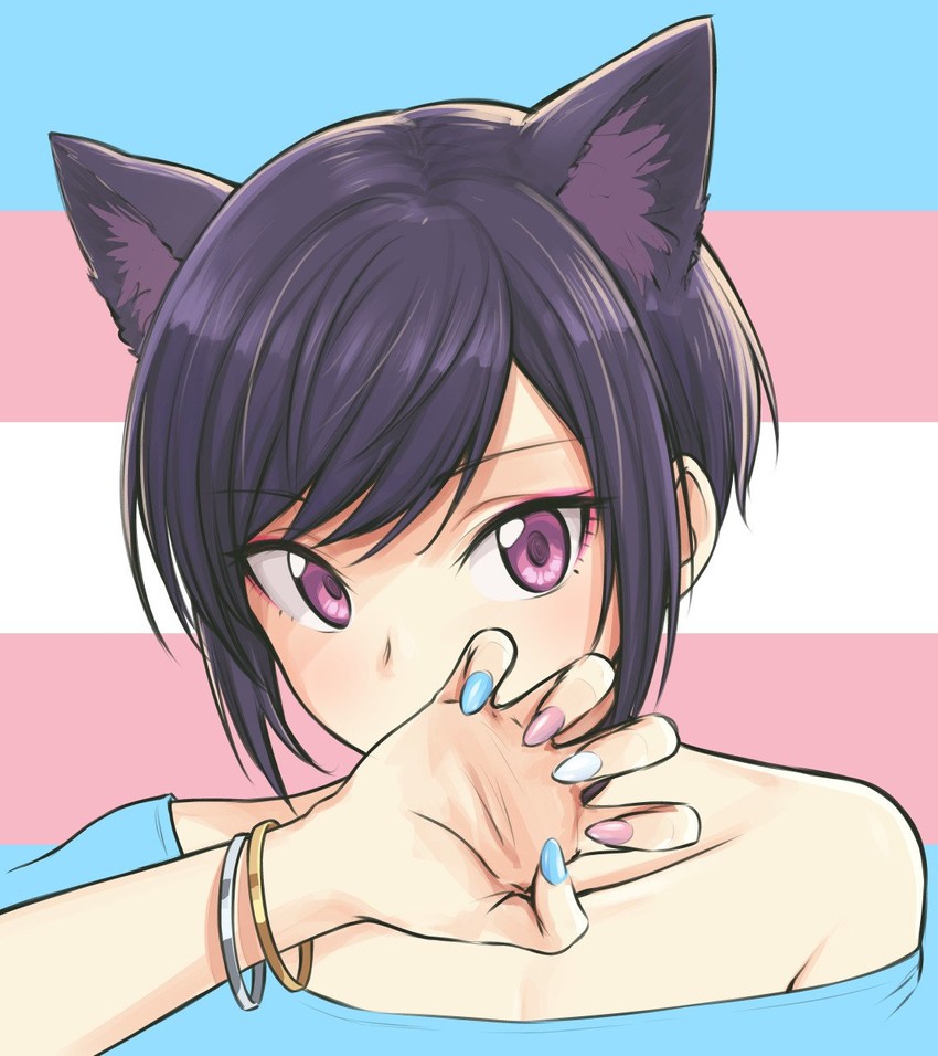 pas' black-haired catperson (original) drawn by pas_(paxiti)