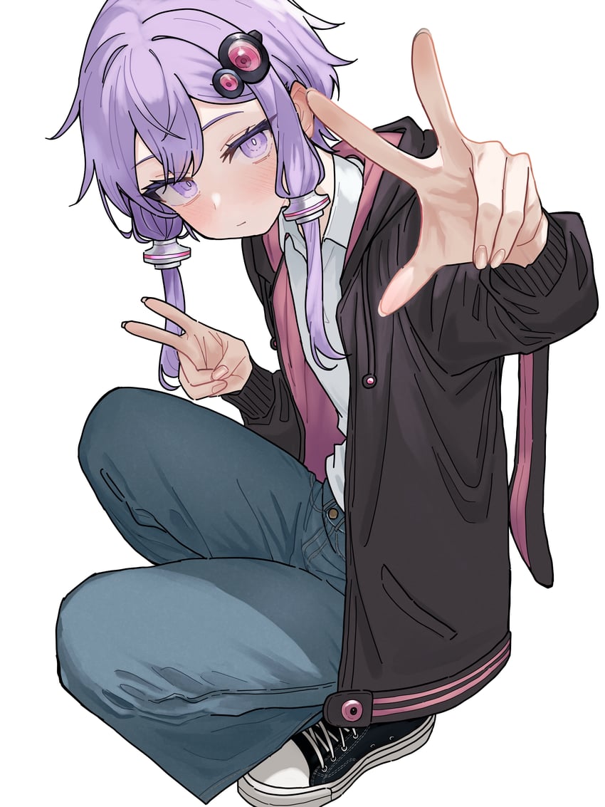 yuzuki yukari (vocaloid and 1 more) drawn by tohu_sand