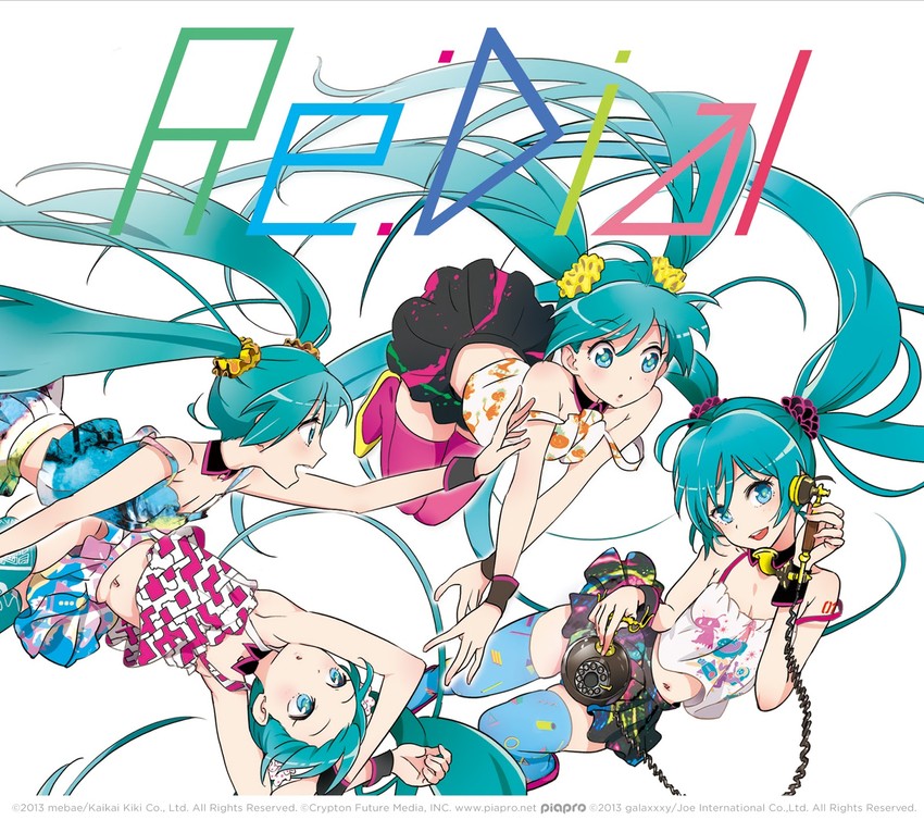 hatsune miku (vocaloid and 1 more) drawn by mebae