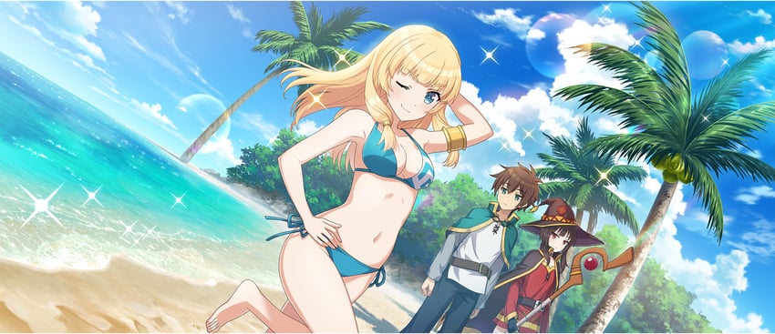 megumin, satou kazuma, and cecily (kono subarashii sekai ni shukufuku wo! and 1 more)