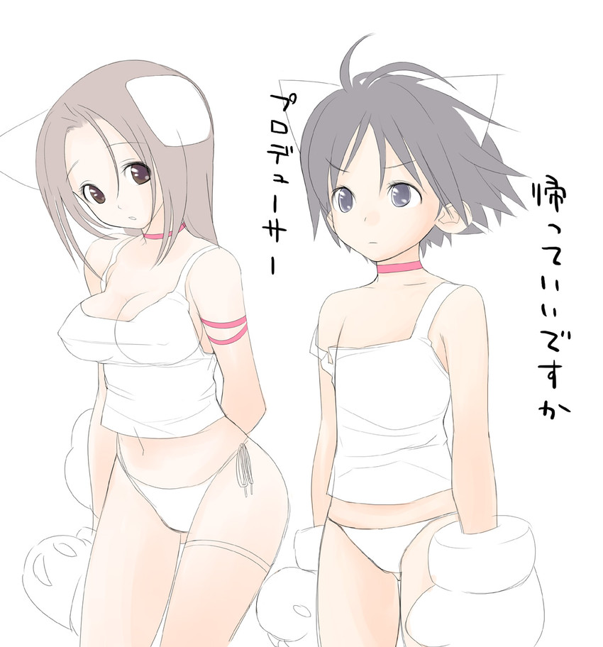kikuchi makoto and miura azusa (idolmaster and 1 more)
