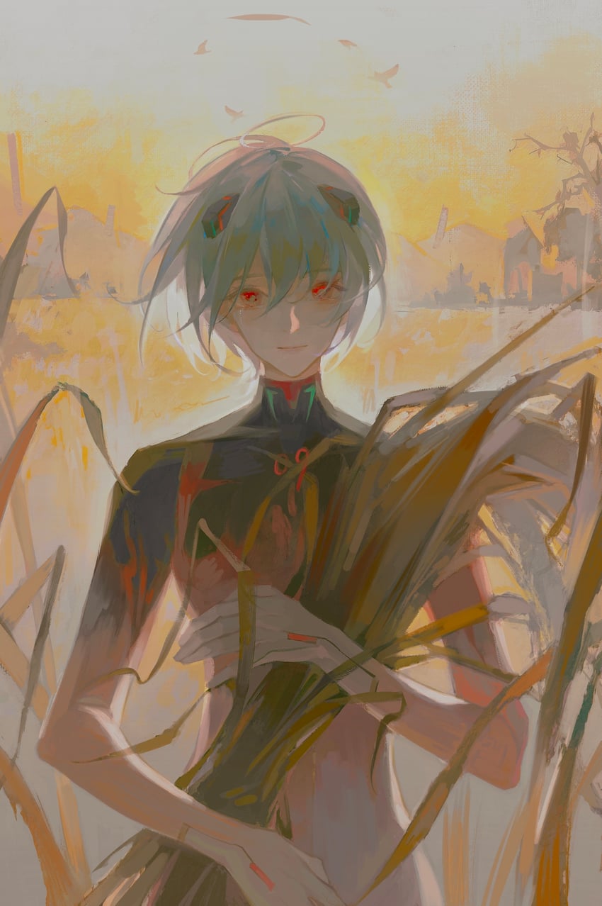 ayanami rei (neon genesis evangelion) drawn by ling_ye_zzz