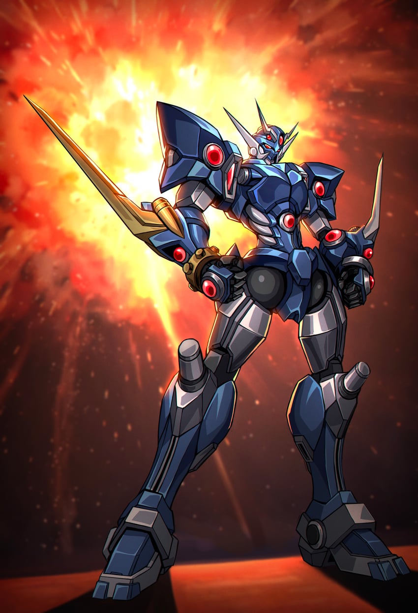 soulgain (super robot wars and 1 more) drawn by 3ok