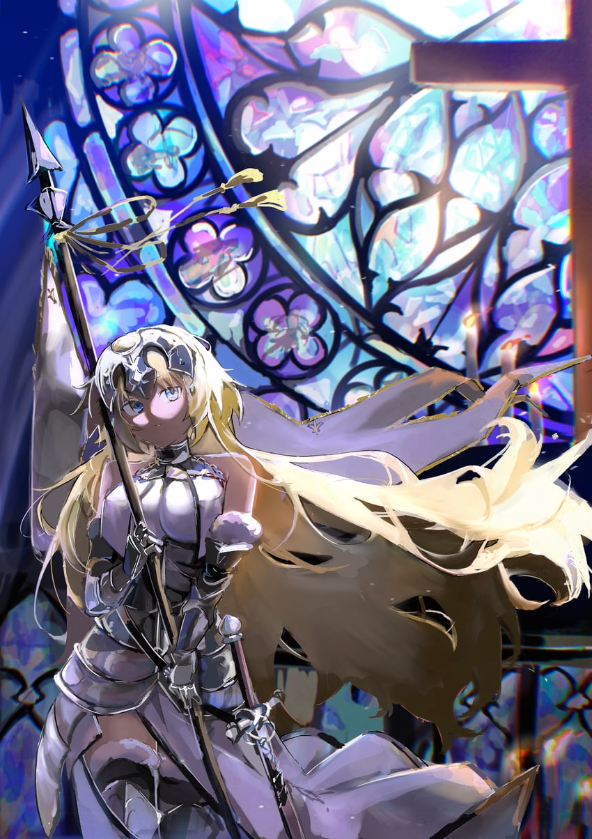 jeanne d'arc (fate and 1 more) drawn by mochi_upamo