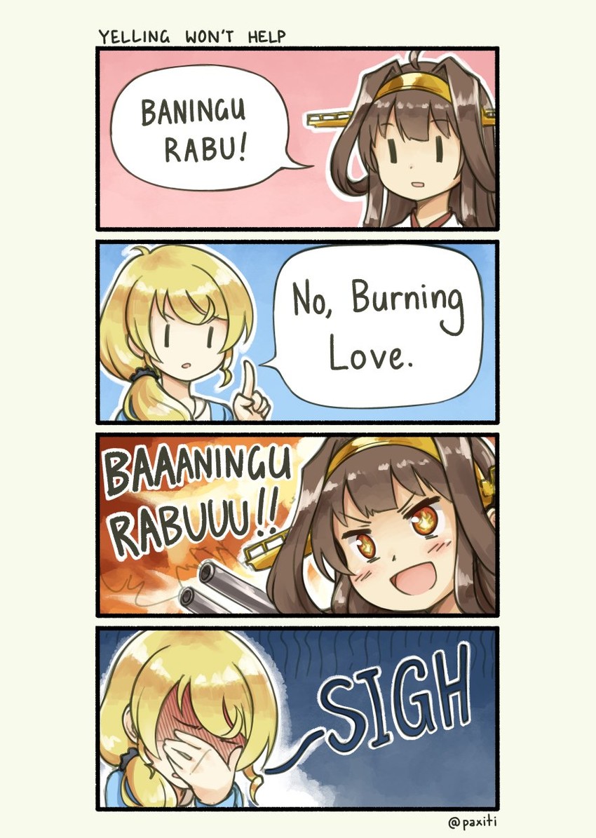 kongou and ellen baker (kantai collection and 1 more) drawn by pas_(paxiti)