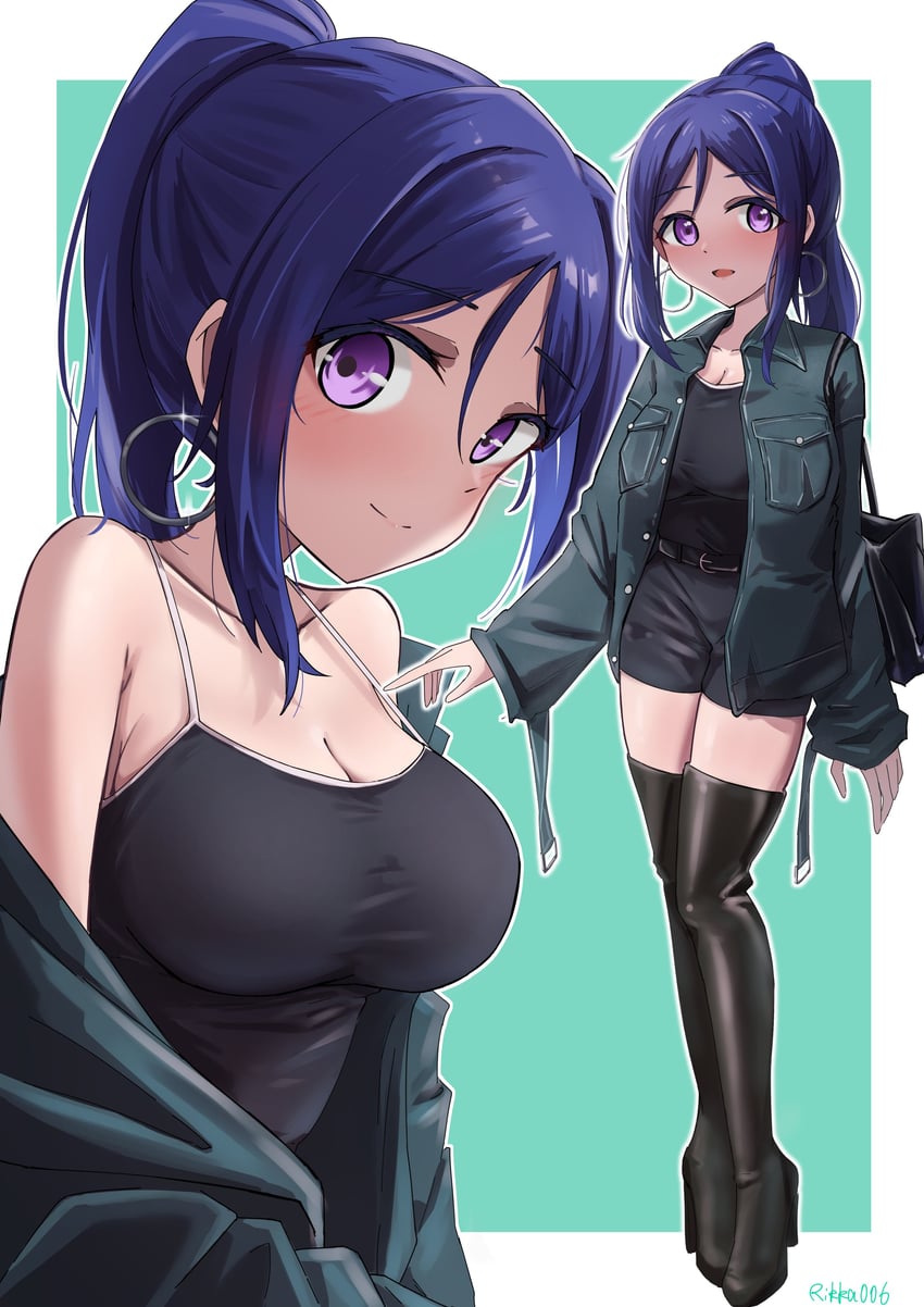 matsuura kanan (love live! and 1 more) drawn by rikka006