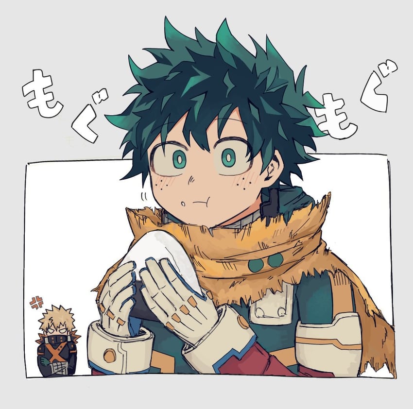 midoriya izuku and bakugou katsuki (boku no hero academia) drawn by ice_0377