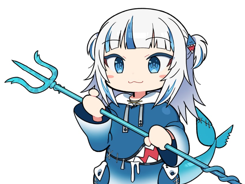 gawr gura (hololive and 1 more) drawn by hyou_(hyouga617)