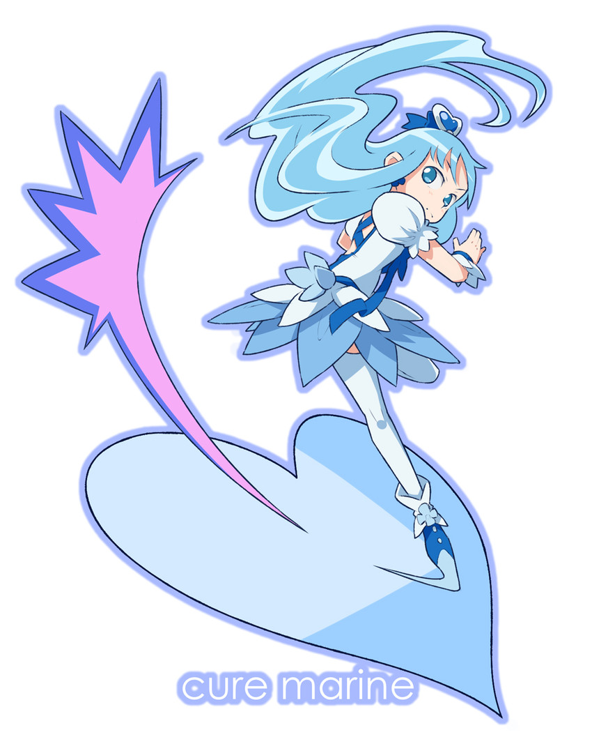 kurumi erika and cure marine (precure and 1 more) drawn by gishi