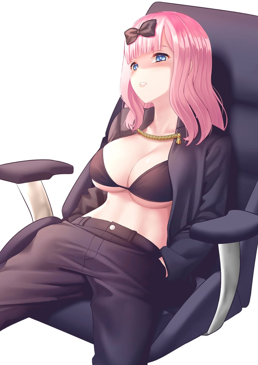fujiwara chika (kaguya-sama wa kokurasetai ~tensai-tachi no renai zunousen~) drawn by kangbus
