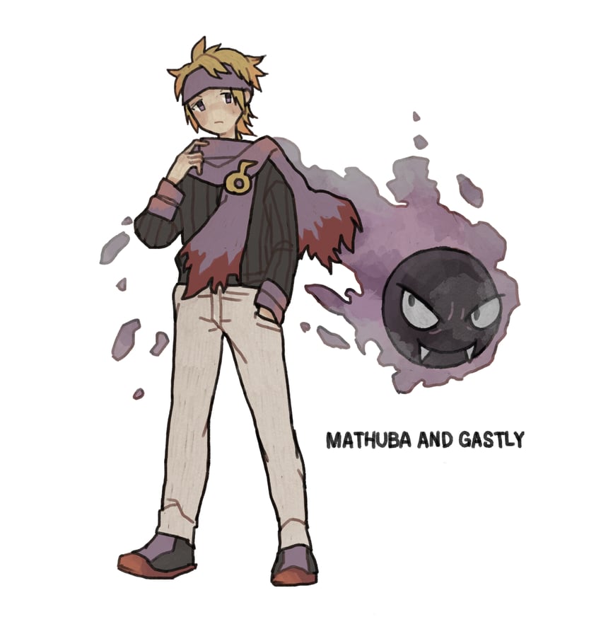 gastly and morty (pokemon and 1 more) drawn by ichi_kawa_ichi
