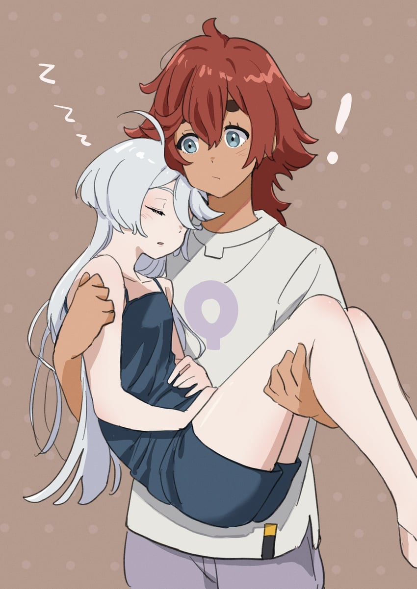 suletta mercury and miorine rembran (gundam and 1 more) drawn by umm2228p